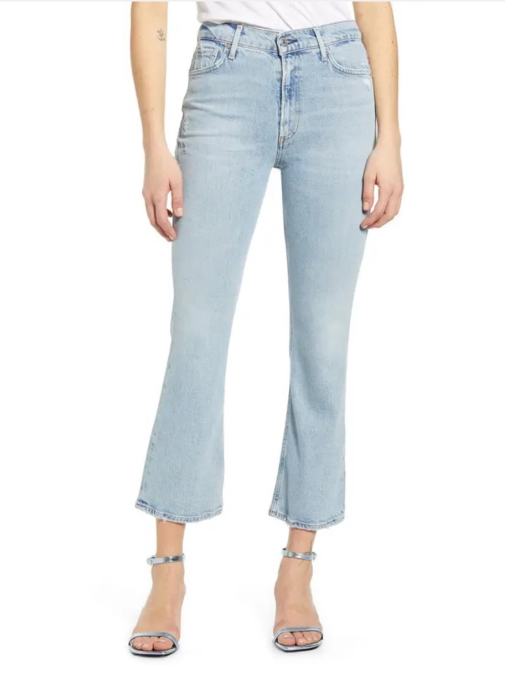 Citizens of Humanity Demy Cropped Flare Jeans in Imagine Light Wash Size 31